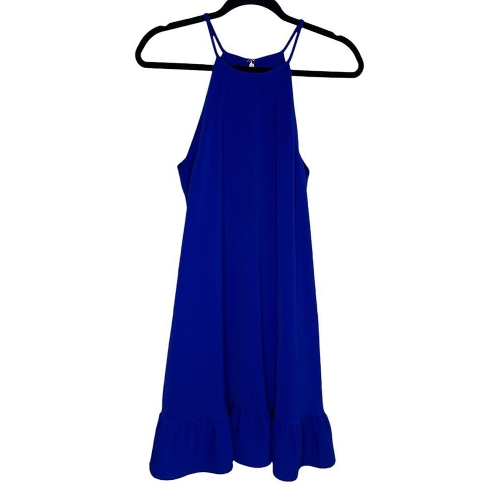 AMANDA UPRICHARD size P xs 0 2 mini blue ruffle hem dress